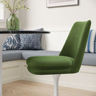 Modway - Lippa Salle à manger pivotante Performance Velvet Fauteuil d’appoint - Vert mousse blanche-Coussin de siège amovible