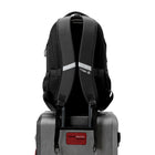 Swissdigital - Sac à dos noir MEILEN avec localisateur SDD-Le compartiment rembourré pour ordinateur portable est conçu pour s'adapter à n'importe quel ordinateur portable jusqu'à 17 pouces.