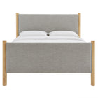 Modway - Maven Grandeur nature Tissu tapis Lit de plateforme, Chêne de blé-Support en lattes de bois