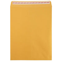 Jam Paper - Enveloppes recyclées Open End avec fermeture autocollante, 12 po H x 15 1/2 po l, Kraft brun, Paquet de 100-Couleur : Kraft Manille marron