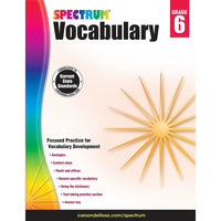 Livre numérique : Spectrum - Spectrum Vocabulary, 704613-EB, 6e année-Vous recevrez deux courriels : le premier confirmant la totalité de votre commande et le second comportant un lien de téléchargement. Vous pourrez utiliser le lien de téléchargement immédiatement ou plus tard, comme vous le voulez.