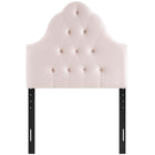Modway - Sovereign Touffe de diamant Performance Velvet Tête de lit jumelée, Rose-Tissu résistant aux taches