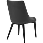 Modway - Viscount Cuir végane Chaise à manger - Noir-Rembourrage en cuir végane