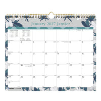 Blueline - 2027 Calendrier mural mensuel Tiles - 15 po x 12 po - bilingue-12 mois, de janvier à décembre