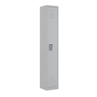 Ceha - Série RH, batterie de 1, casier 1 niveau avec aérations à persiennes, poignée encastrée - gris clair-Construction en acier de qualité commerciale avec revêtement poudre