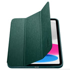 Étui Spigen Urban Fit pour iPad A16 & 10e génération (2022) - Vert minuit-Le couvercle se transforme en support/poste de travail