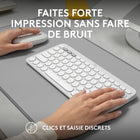 Logitech - Pebble 2 Combo for Mac, clavier et souris sans fil - Blanc-Compatible avec les ordinateurs portables MacBook Neo : connexion Bluetooth instantanée, compatibilité parfaite et couleurs assorties