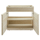 Modway - Render 36" Faux travertin Armoire de toilette de salle de bain (évier non inclus) - Travertin-7