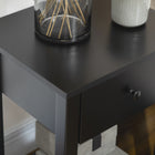 HOMCOM - Table d’appoint - noir - lot de 2-MDF avec traitement de peinture, adapté à un usage quotidien 