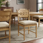 Modway - Jax Tissu Coussin de siège pour chaise à manger in Rayures d’avoine-Housse amovible à fermeture éclair
