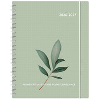 W. Maxwell - Planificateur scolaire plaine concience 2026-2027 - 9-1/4 po x 11-1/4 po-Des sections structurées de planification annuelle, mensuelle, et hebdomadaire pour une organisation optimale de votre année scolaire