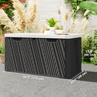 Outsunny - coffre de terrasse 100 gallons, boîte de rangement extérieure-Imperméable et protection UV pour une utilisation extérieure durable
