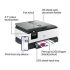 HP - Imprimante multifonction HP OfficeJet Pro 8135 - blanc-ADF intégré, Wi-Fi double bande et sécurité HP Wolf Essential pour des tâches bureautiques fiables