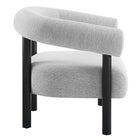 Modway - Sable Tissu rembourré Fauteuil - Gris clair noir-Rembourrage en mousse