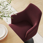 Modway - Lippa Salle à manger pivotante Performance Velvet Fauteuil - Mûrier noir-Coussin de siège amovible