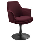 Modway - Lippa Salle à manger pivotante Performance Velvet Fauteuil - Mûrier noir-Sellerie en velours Performance résistante aux taches