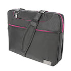 Vangoddy - Sac bandoulière élégant pour ordinateur portable 13 pouces - Gris/Rose-Dimensions extérieures - 11,25 po x 14,5 po