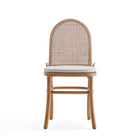 Manhattan Comfort - Lot de 4 chaises de salle à manger Paragon 44,5 cm style industriel chic, rembourrées, coloris Nature et Avoine-Hauteur d’assise : 49 cm avec une capacité de poids de 125 kg