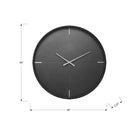 Monarch Specialties - 9035 Surdimensionné Grand Horloge Murale Rond de 30" - Noir-Avec son cadre en plastique élégant et sa surface en verre, cette horloge décorative est conçue pour un usage intérieur uniquement, garantissant une finition époustouflante qui s'harmonise parfaitement avec les intérieurs contemporains