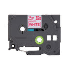 Brother - TZe232 Ruban laminé authentique pour étiqueteuses P-touch - 12 mm de largeur x 8 m de longueur - blanc avec texte rouge-Pour les applications d'étiquetage quotidiennes à la maison, au bureau ou au travail, comme les dossiers, les codes-barres, les clés USB, les fournitures de bureau, le contenu du garde-manger et du congélateur, les articles pour enfants et l’équipement