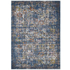Modway - Minu Treillis floral vieilli Tapis de 5 pi l x 8 pi L - Bleu, Gris, Jaune et Orange-Tapis à treillis floral vieilli