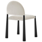 Modway - Hayley Tissu rembourré Fauteuil d’appoint de salle à manger - Crème noire-8