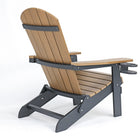Backyard Lifestyles - Chaise Adirondack pliante avec porte-gobelet - Brun/Noir-Résistant aux taches et facile à nettoyer.