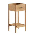 Modway - Zaire 18" Armoire de toilette de salle de bain (lavabo non inclus) - Naturel-MDF et caoutchouc