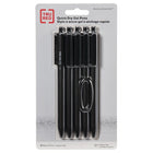 TRU RED - Stylos à encre gel rétractables à séchage rapide - 0,7 mm - Noir - Paquet de 5-Encre noire à débit fluide qui permet une écriture large et nette