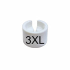 Eddie's Hang-Up Display - Marqueurs de taille mini pour cintres - Sizer blanc avec impression noire - 3XL - Paquet de 100-Repères de taille pour les cintres