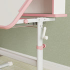 Qaba - Table et chaise d’étude pour enfants, ensemble bureau et chaise réglable pour enfants - rose-Design ergonomique pour un confort d’assise optimal  
