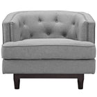 Modway - Coast Tissu rembourré Fauteuil - Gris clair-Rembourrage en mousse dense