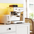 HOMCOM - Armoire de cuisine avec éclairage LED et buffet de rangement - blanc-Le tiroir à trois sections glisse silencieusement et en douceur 
