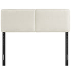 Modway - Lindee Tissu Boucle Tête de lit King, Crème-Pieds en bois