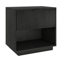 Hudson&Canal - Table de chevet Karten 24" - Grain noir-Design contemporain moderne pour votre chambre, votre suite d'invités ou partout où vous avez besoin d'un peu de rangement supplémentaire