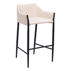 Zuo - Andover Tabouret de bar - Beige-Support pour les bras