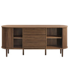 Modway - Harlan 67" cannelé Armoire ovale à buffet - Noyer-10