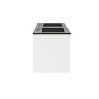 Modway - Vitality Double évier 48" Vanette de salle de bain - Blanc Noir-Évier double en céramique avec comptoir intégré