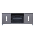 Manhattan Comfort - Ensemble de 2 cheminées modernes Brighton 60 po - Noir et gris-Avertissement Ne touchez pas la surface chaude Gardez les cordons électriques, les rideaux, les meubles et autres matériaux combustibles à au moins 3 pieds de l’avant du radiateur, ainsi qu’à l’écart des côtés et de l’arrière UL certifié FCC certifié