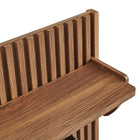 Modway - Render Cannelé Panneau porte-manteaux avec tablette in Noyer-6
