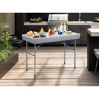 Work Smart  - Table à glace pliante pour boissons-Pieds en acier thermolaqués avec dispositif de verrouillage. pliables, ils facilitent le transport et le rangement