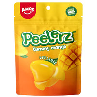 Amos - Peelerz Gummy - Mangue - 170 g-Plongez dans une expérience gustative authentique avec l'infusion de vrais jus de fruits, capturant l'essence riche et vibrante des mangues