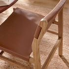 Modway - Sonora Cuir Fauteuil d’appoint de salle à manger - Chestnut Tan-Arrivée entièrement assemblée