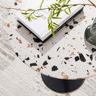 Modway - Lippa Rond de 20 po Terrazzo Table d’appoint - Terrazzo noir-Anneau sans marquage