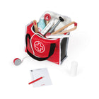Janod - Coffret de jouets valise de médecin-Comprend 10 outils réalistes comme un stéthoscope et une seringue.