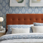 Modway - Lily Velours de performance résistant aux taches Tête de lit King Size, Rouille-Rembourrage en mousse dense