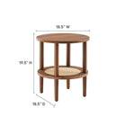Modway - Torus Manche Table d’appoint - Noyer-Stratifié à grain de bois