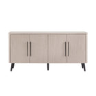 Manhattan Comfort - Jodie 64,6 po Buffet Moderne d’Inspiration Mid-Century - Chêne Blanchi-Buffet et enfilade de style milieu du siècle pour salle à manger et salon