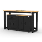 Cat - Ensemble d’armoires de garage (PAA) incluant 1 armoire de base, 1 armoire à tiroir et un établi de 72 po-Rangement verrouillable sécurisé : Système de verrouillage intégré à 3 points avec clé pour protéger et organiser outils et fournitures.