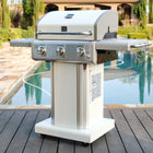 Kenmore - Barbecue au gaz sur piédestal à 3 brûleurs - Nacré-Trois brûleurs principaux - tubes en acier inoxydable 201 - 10 000 BTU chacun (total de 30 000 BTU).